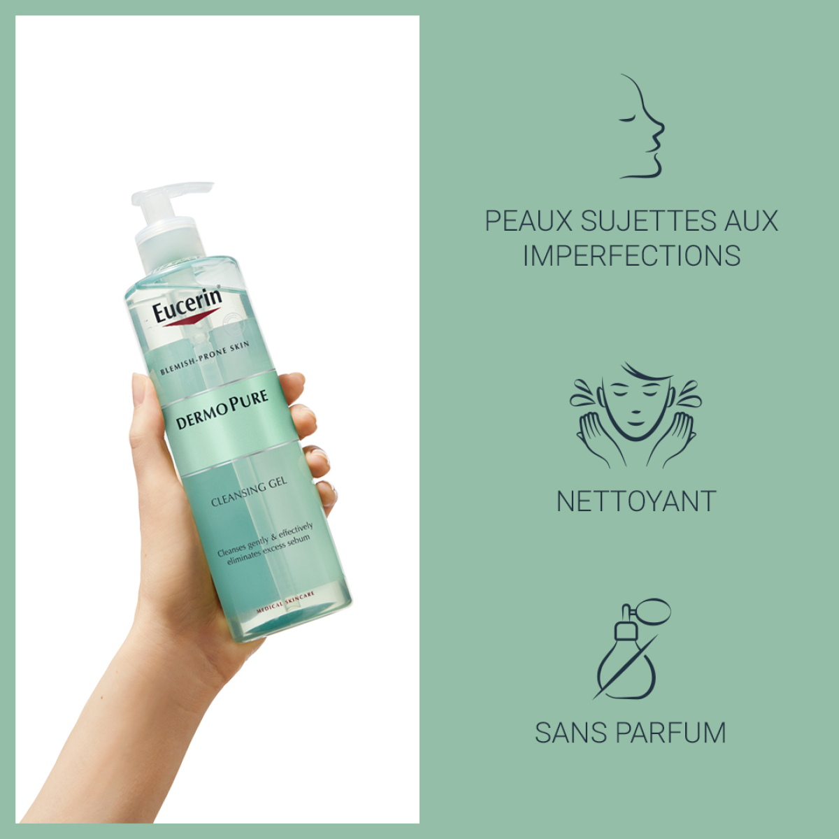 EUCERIN DERMOPURE GEL NETTOYANT 200 ML – Image 3