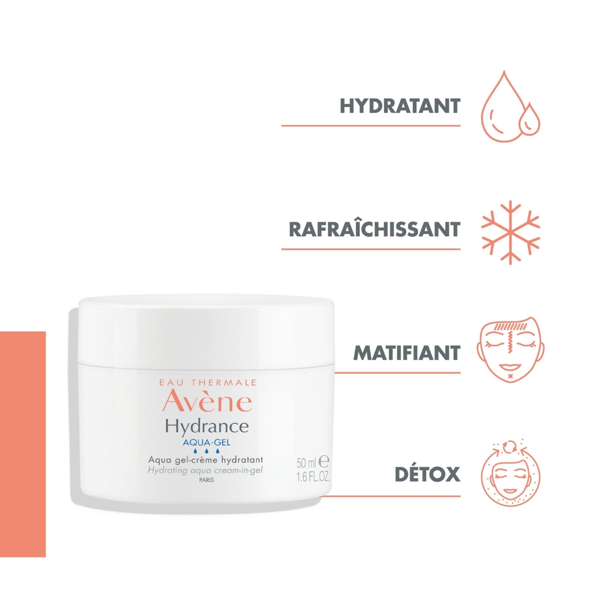 AVENE HYDRANCE AQUA GEL CREME HYDRATANT 50 ML – Image 2
