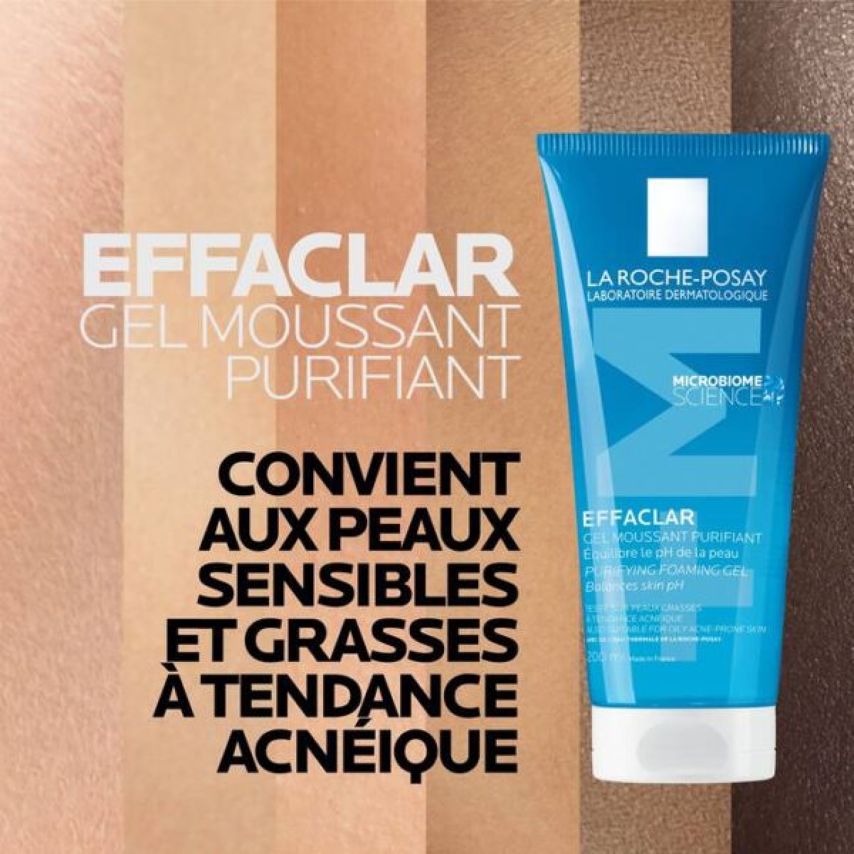 LA ROCHE POSAY EFFACLAR GEL MOUSSANT PURIFIANT PEAUX GRASSE ET SENSIBLES 200 ML – Image 2