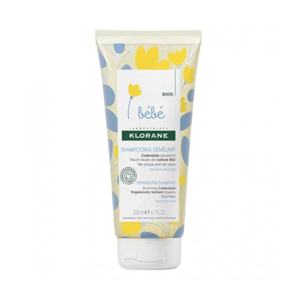 KLORANE BEBE SHAMPOING DEMELANT AU CALENDULA 200 ML – Image 1