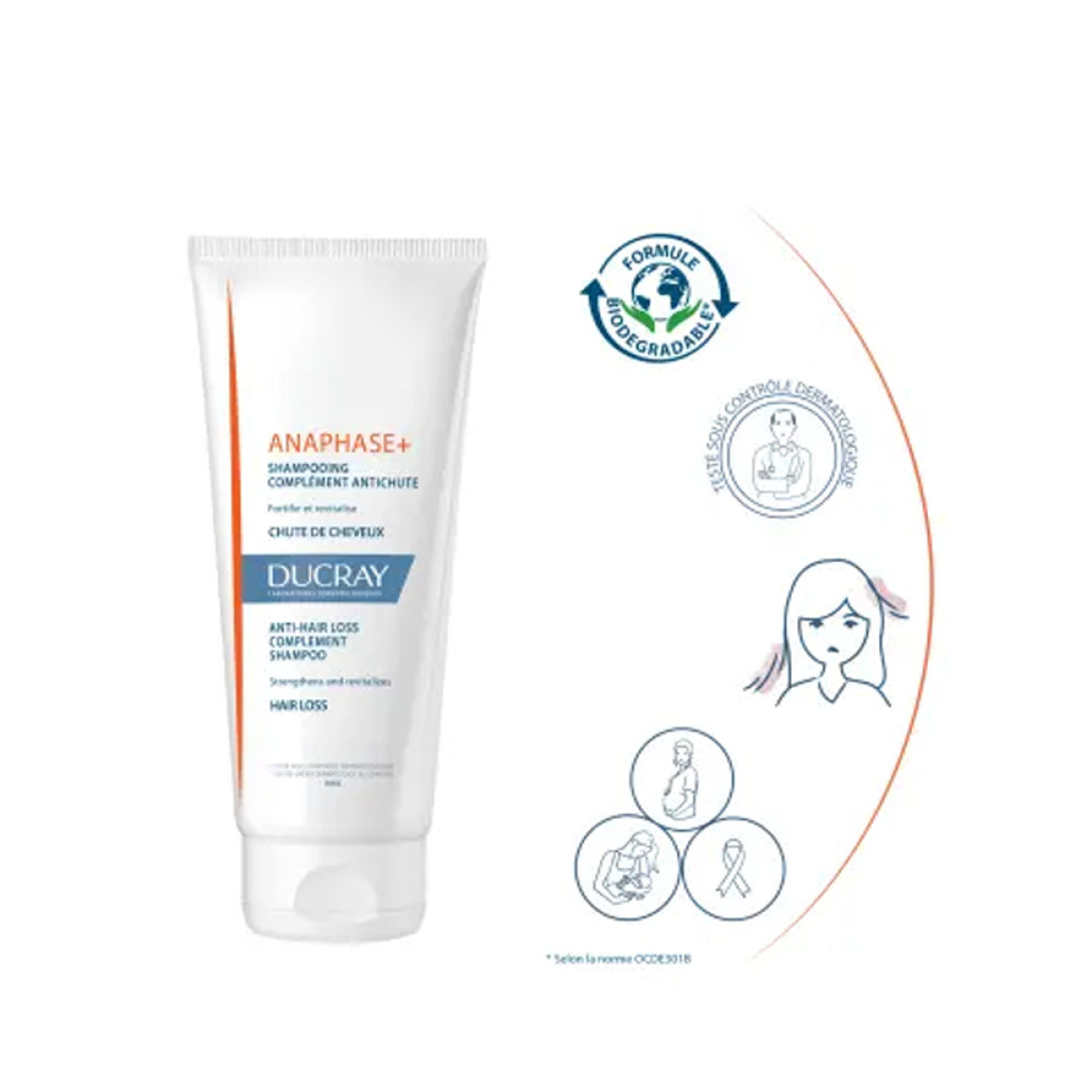DUCRAY ANAPHASE + SHAMPOING COMPLEMENT ANTI CHUTE 200 ML – Image 2