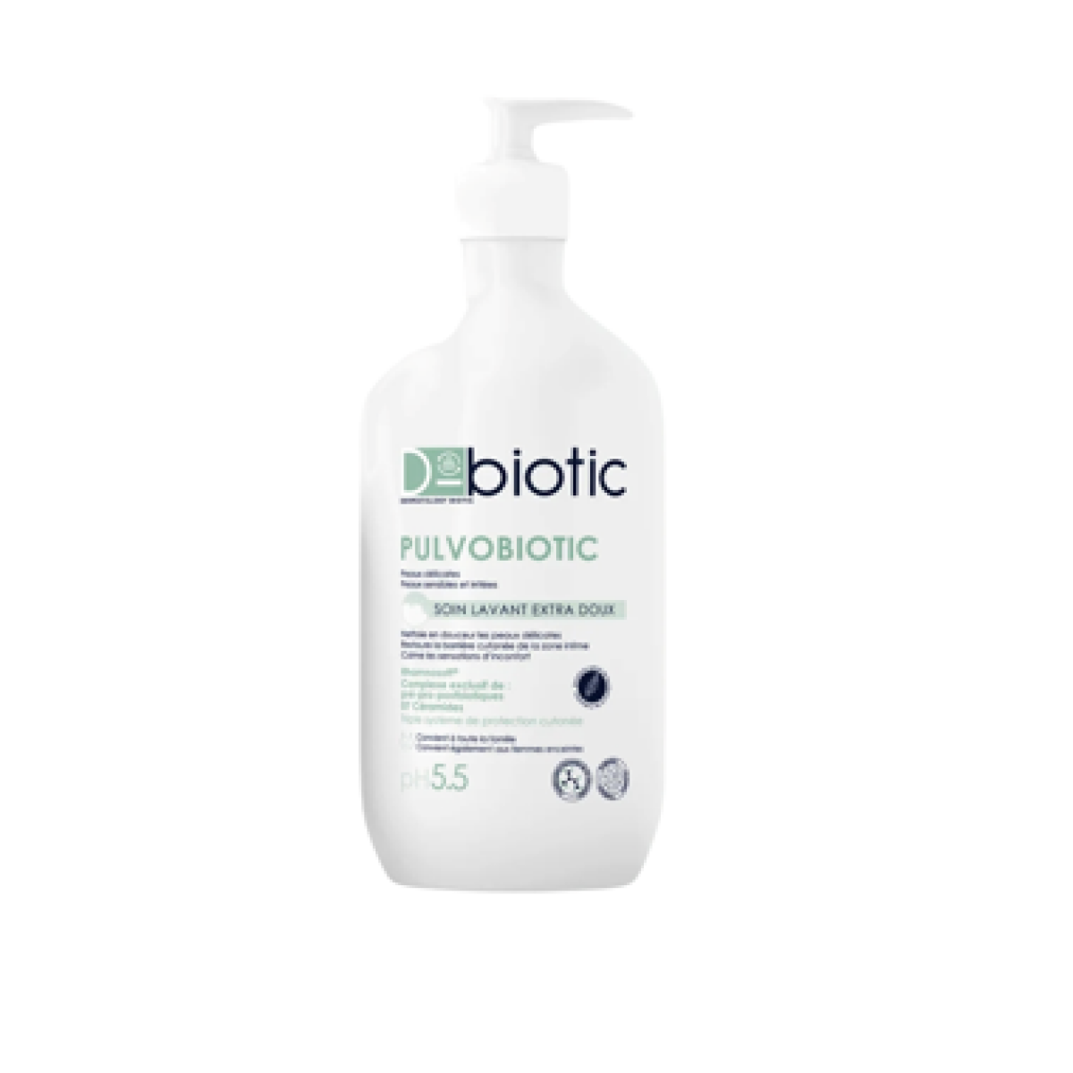 D BIOTIC OFFRE PULVOBIOTIC SOIN LAVANT EXTRA DOUX PH 5.5 PEAU SENSIBLE IRRITE 500ML – Image 1
