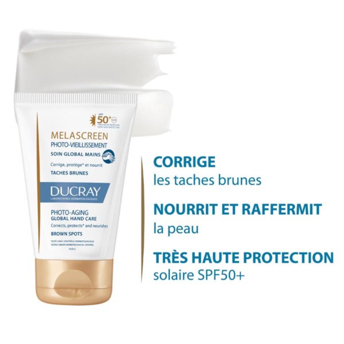 DUCRAY MELASCREEN CREME ANTITACHES PROTECTRICE SPF 50+ 50 ML – Image 3