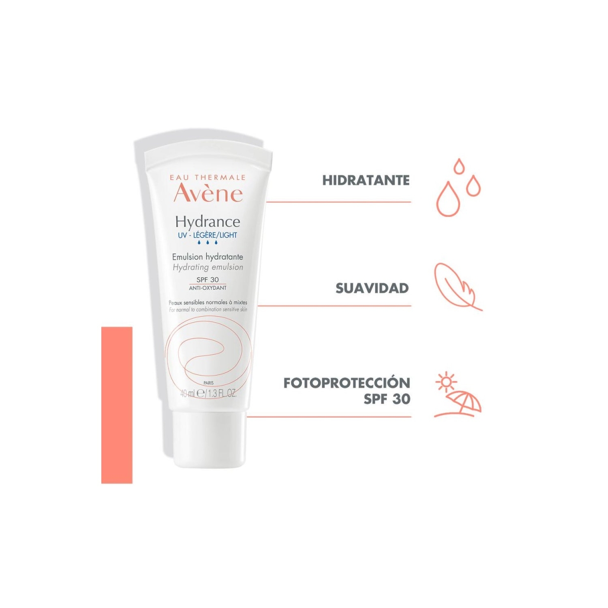 AVENE HYDRANCE UV LEGERE 40 ML – Image 2