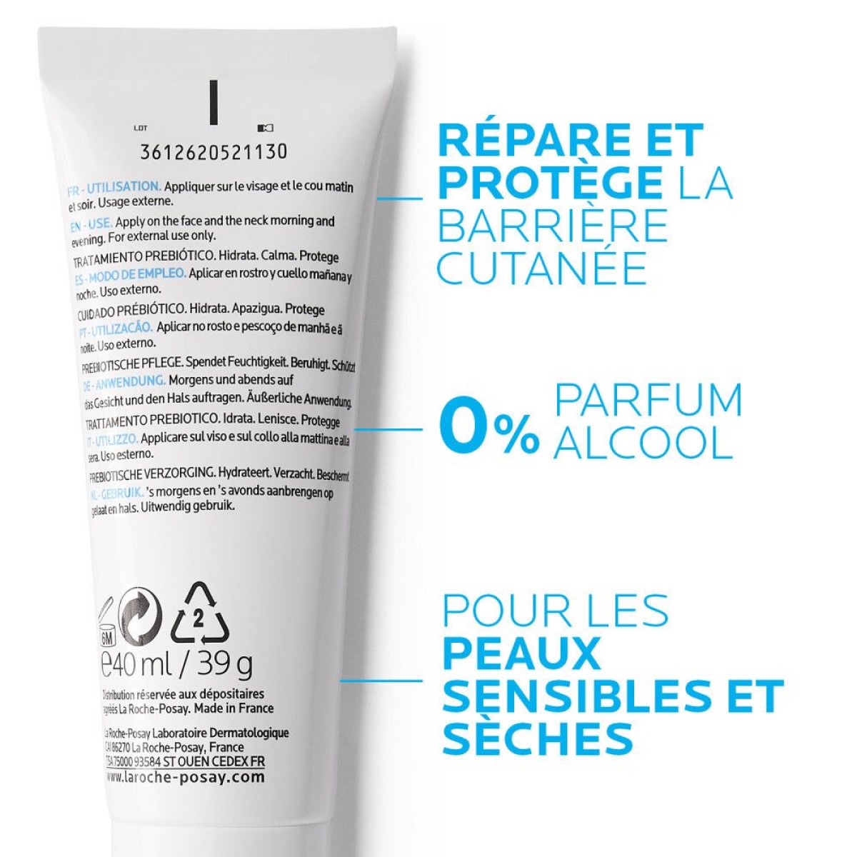 LA ROCHE POSAY TOLERIANE SENSITIVE RICHE CRÈME HYDRATANTE PEAU SÈCHE À TRÈS SÈCHE | 40ML – Image 2