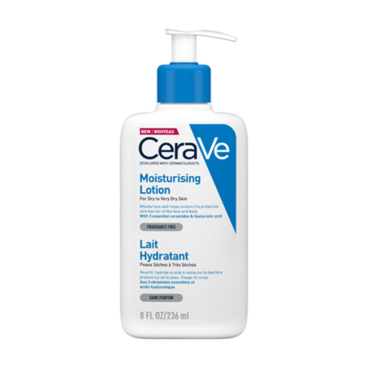 CERAVE LAIT HYDRATANT LÉGER PEAU SÈCHE À TRÈS SÈCHE | 236ML – Image 1
