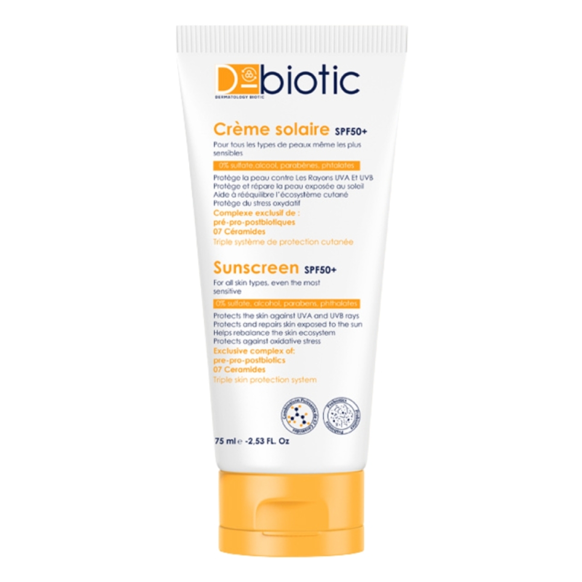 D BIOTIC CREME SOLAIRE 75 ML SPF 50+ – Image 1
