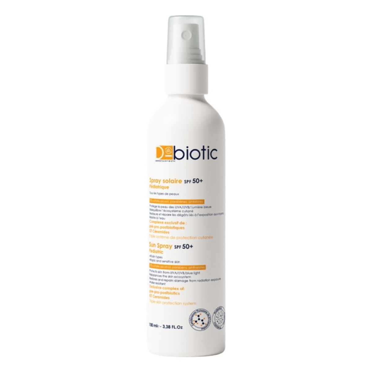 D BIOTIC SPRAY SOLAIRE SPF 50+ PEDIATRIQUE 100 ML – Image 1