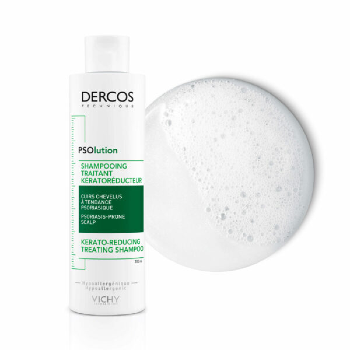 VICHY DERCOS PSOLUTION SHAMPOING TRAITANT KERATOREDUCTEUR 200ML – Image 1