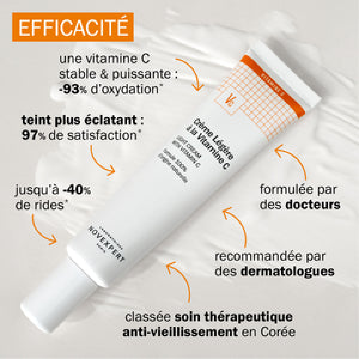 NOVEXPERT CREME LEGERE ANTI AGE A LA VITAMINE C 40 ML – Image 2