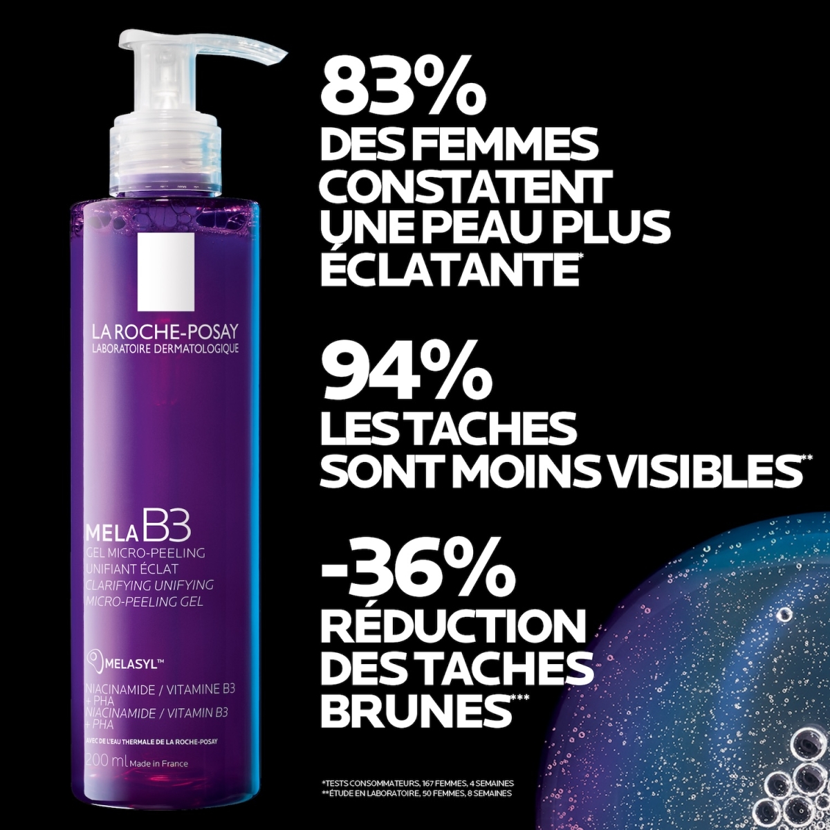 LA ROCHE POSAY MELA B3 GEL MICRO PEELING UNIFIANT ECLAT 200 ML – Image 2