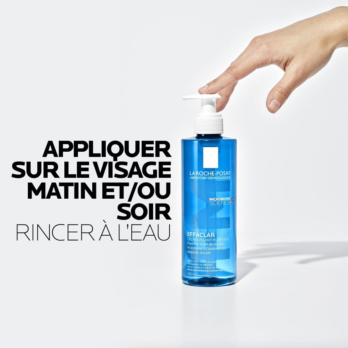 LA ROCHE POSAY EFFACLAR GEL MOUSSANT PURIFIANT PEAUX SENSIBLES GRASSES 400 ML – Image 2