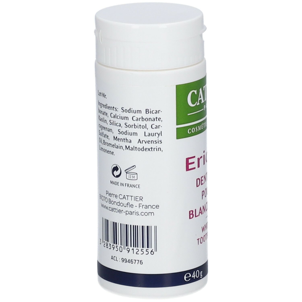 CATTIER ERIDENE DENTIFRICE POUDRE BLANCHISSANT 40 ML – Image 3