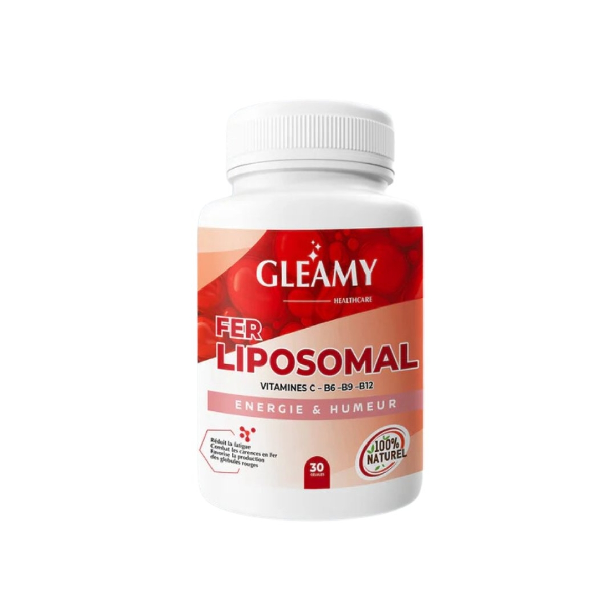 GLEAMY FER LIPOSOMAL ENERGIE ET HUMEUR 30 GELULES – Image 1