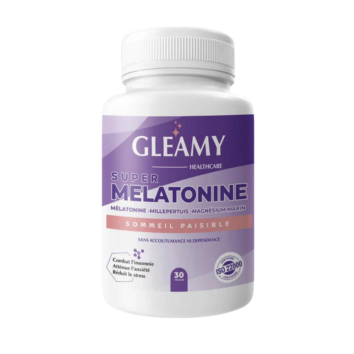 GLEAMY SUPER MELATONINE 30 GELULES – Image 1