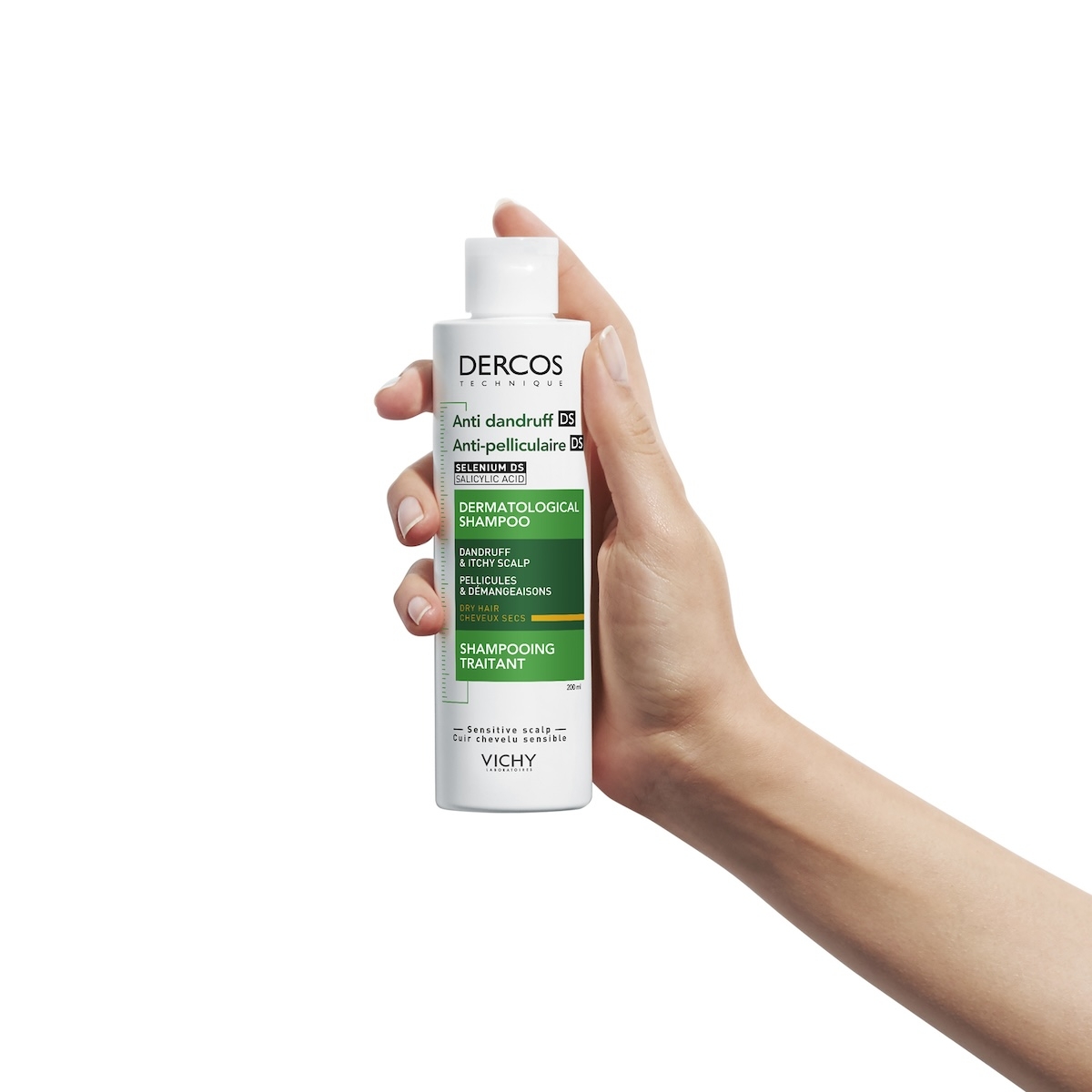 VICHY DERCOS SHAMPOING ANTI PELLICULAIRE DS CHEVEUX SECS 200 ML – Image 2