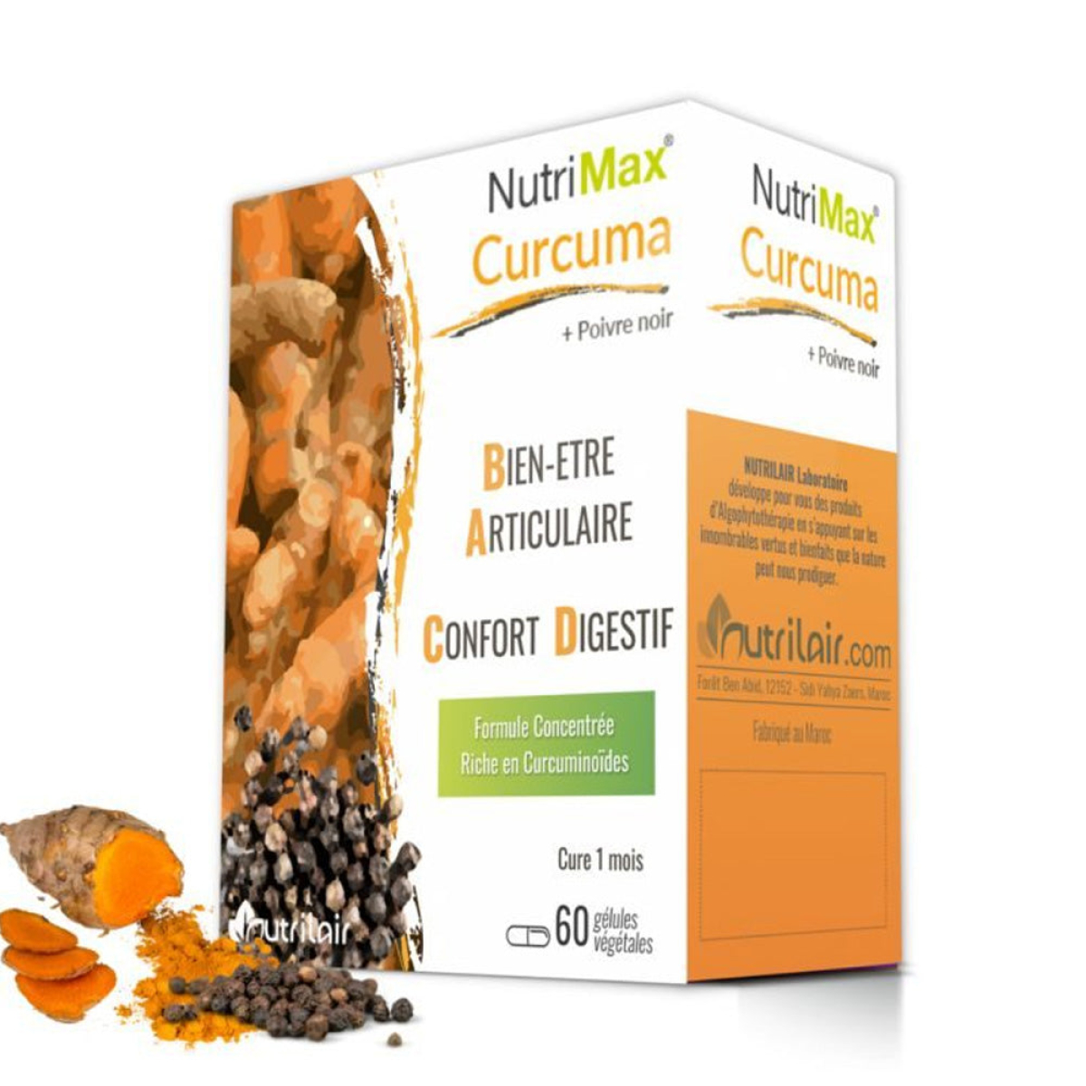 NUTRIMAX CURCUMA + POIVRE NOIR 60 gelules – Image 1