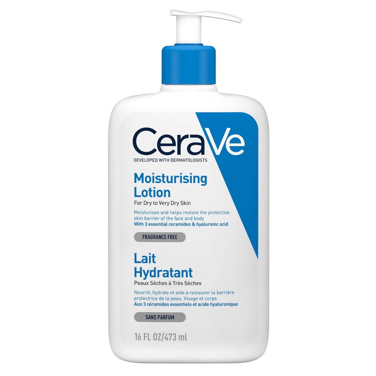 CERAVE LAIT HYDRATANT LÉGER PEAU SÈCHE À TRÈS SÈCHE | 473ML – Image 1