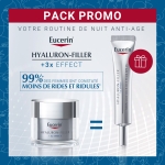 EUCERIN OFFRE HYALURON FILLER 3x EFFECT Soin De Nuit + Contour Des Yeux Anti-Rides SPF15 15ml OFFERT