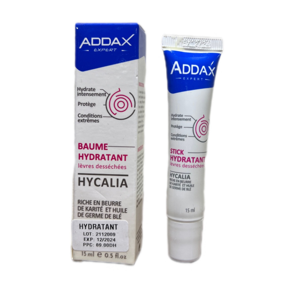 ADDAX HYCALIA BAUME HYDRATANT LEVRES SECHES 15 ML