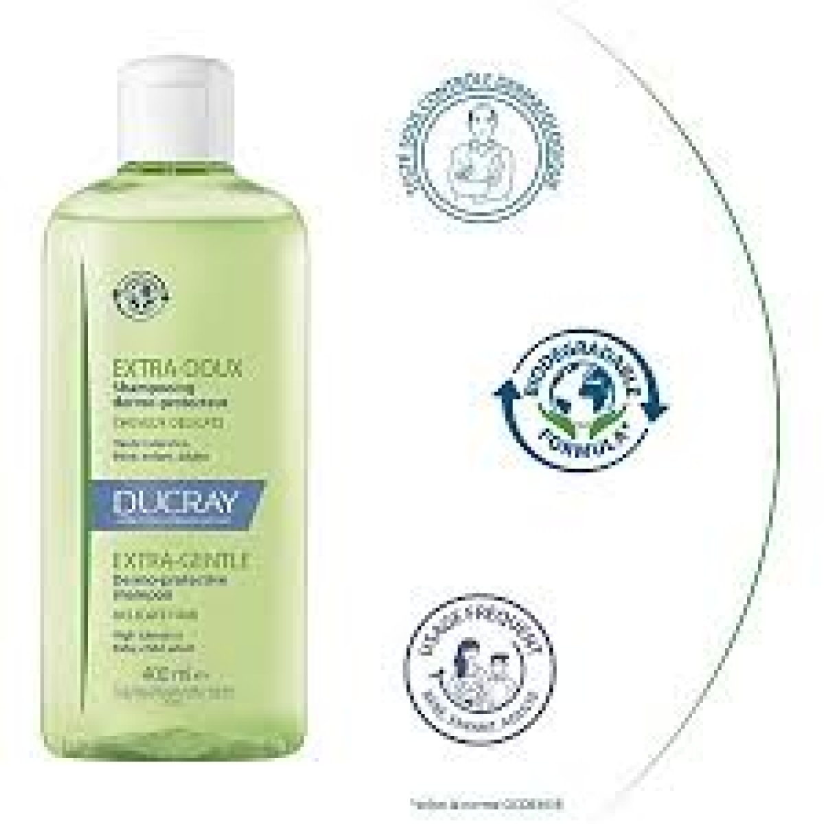 DUCRAY SHAMPOOING EXTRA DOUX 400 ML – Image 2