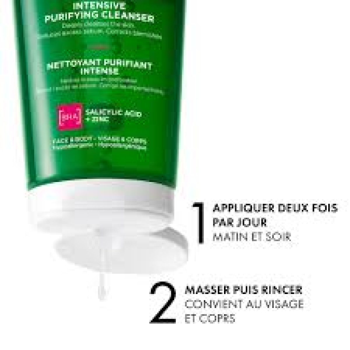 VICHY NORMADERM GEL PURIFIANT INTENSE PEAU GRASSE ET ACNEIQUE 200 ML – Image 2