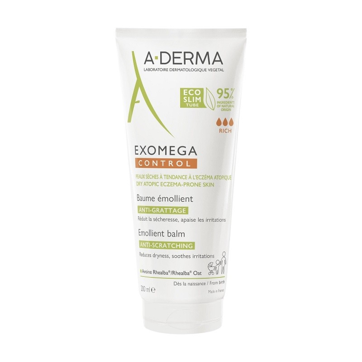 ADERMA EXOMEGA CONTROLE BAUME EMOLLIENT ANTI GRATTAGE 200ML – Image 1