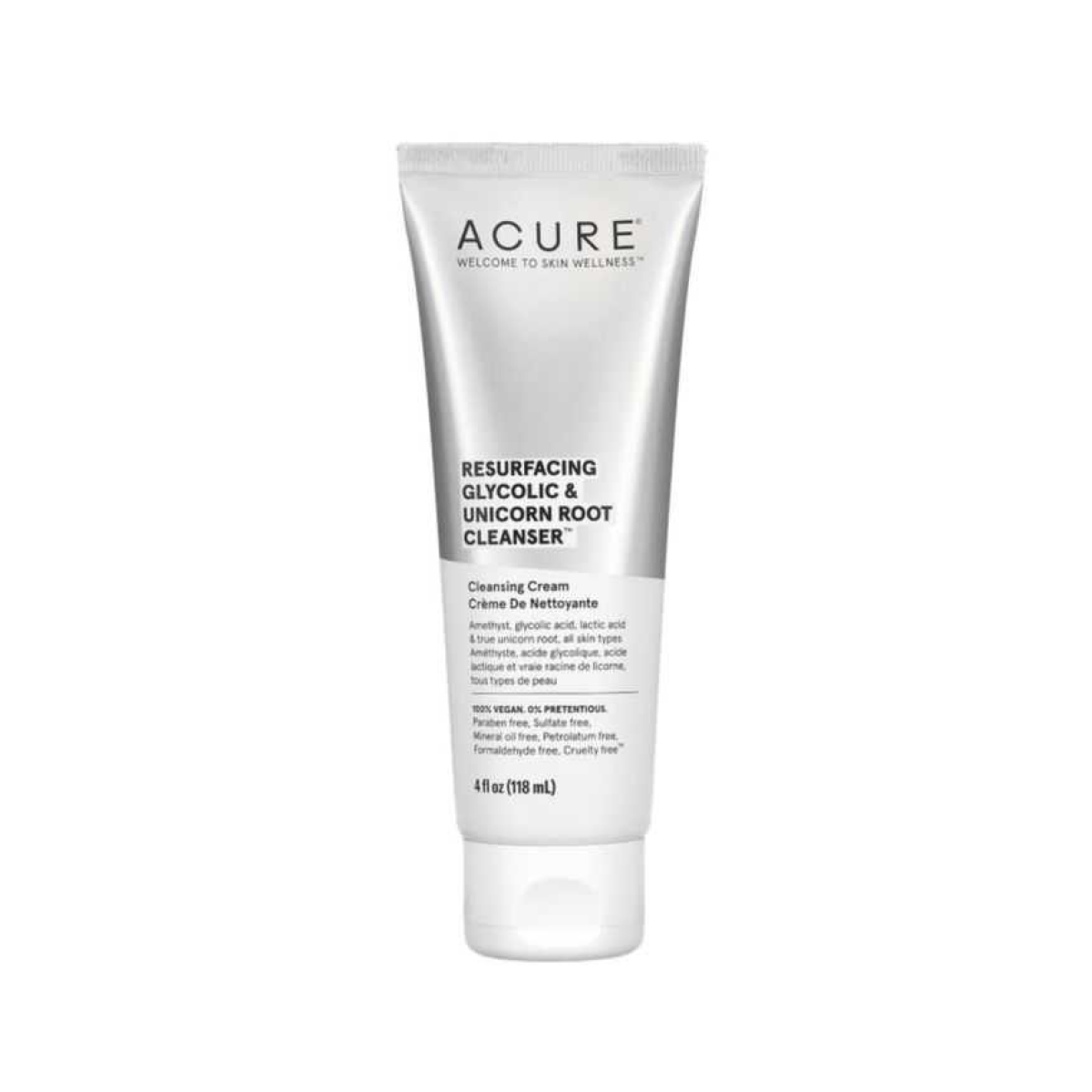 ACURE RESURFACANT A L'ACIDE GLYCOLIQUE CREME NETTOYANTE 118 ML – Image 1
