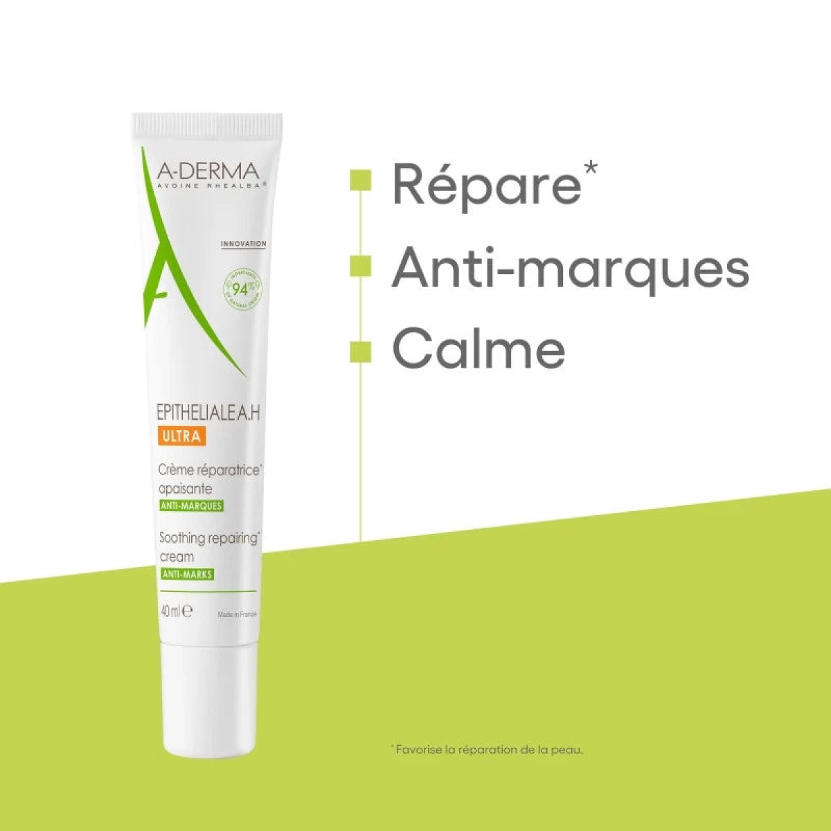 ADERMA EPITHELIALE AH ULTRA CREME REPARATRICE APAISANTE ANTI MARQUES 40 ML – Image 2