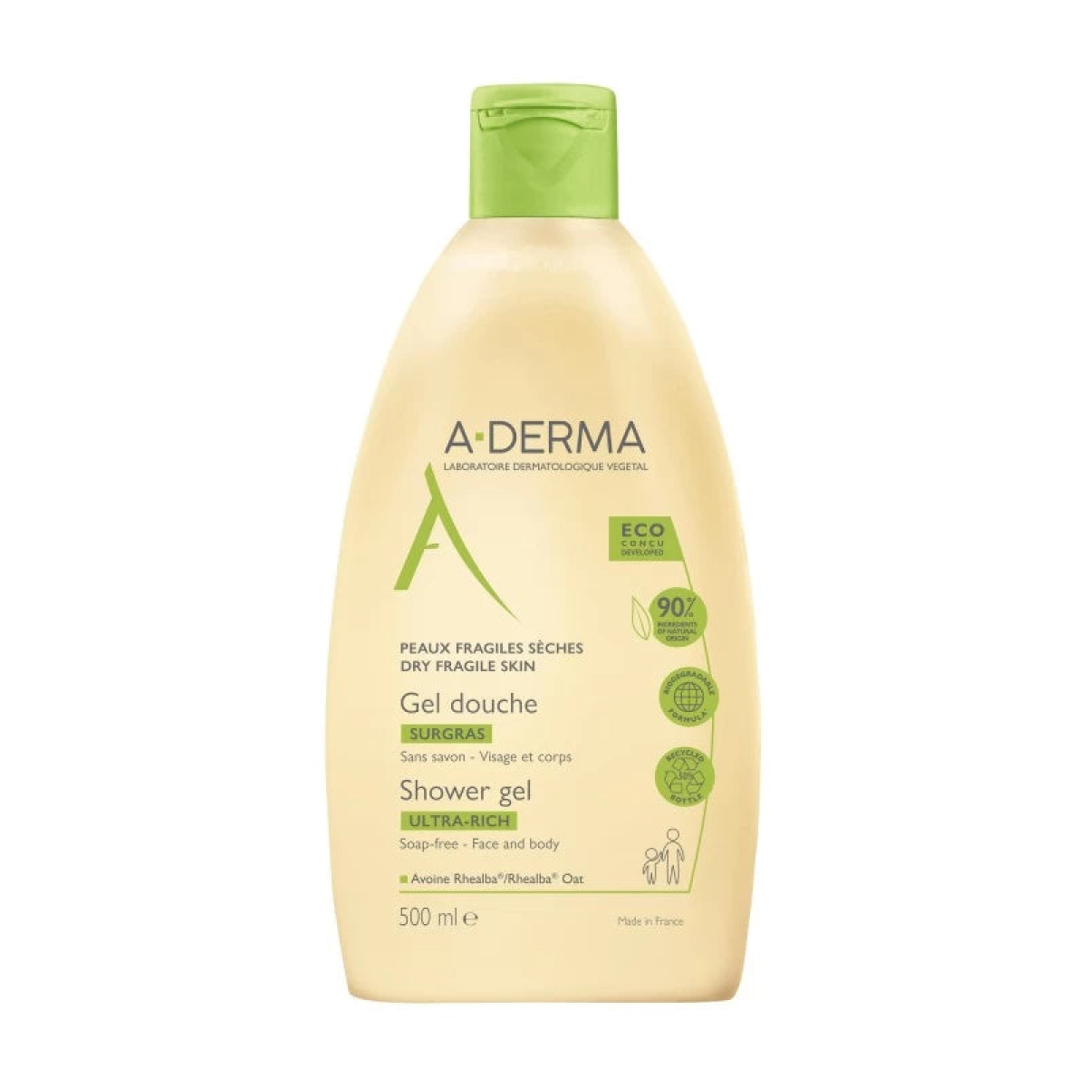 ADERMA GEL DOUCHE SURGRAS ULTRA RICHE 500 ML – Image 1