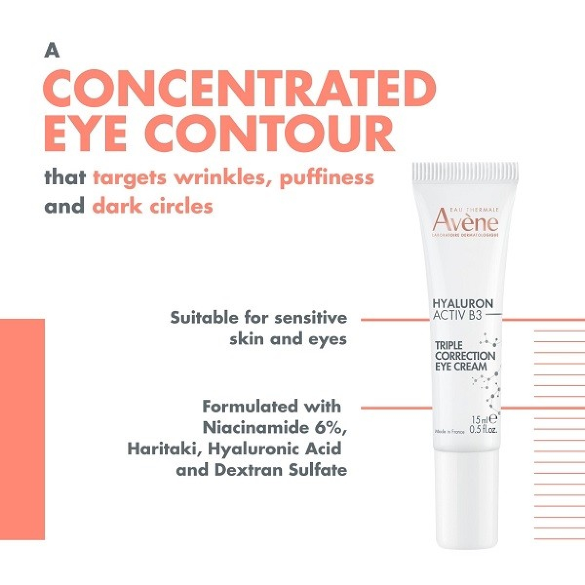AVENE HYALURON ACTIV B3 SOIN REGARD TRIPLE CORRECTION 15 ML – Image 2
