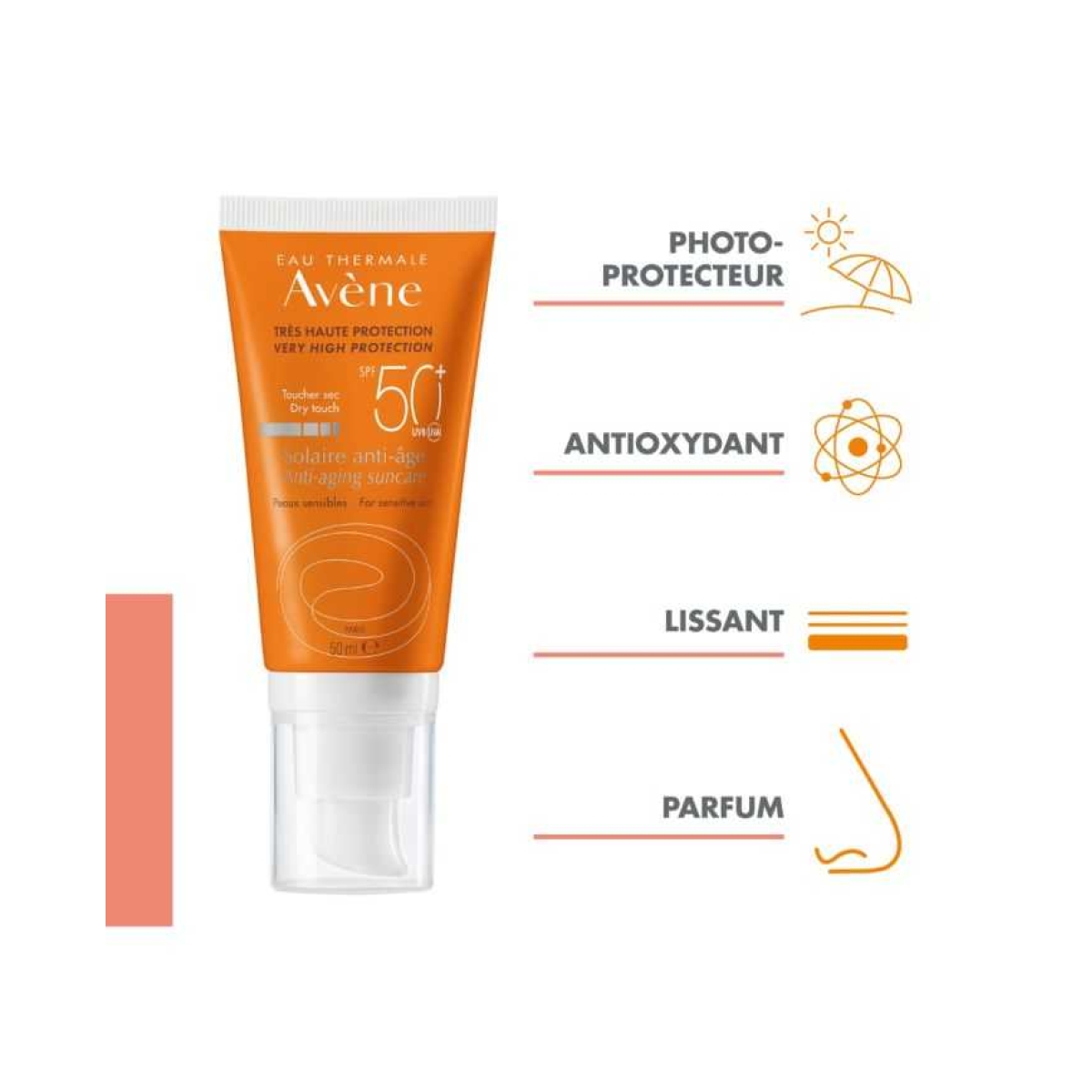 AVENE SOLAIRE ANTI AGE SUNCARE 50ML TOUCHE SEC – Image 2