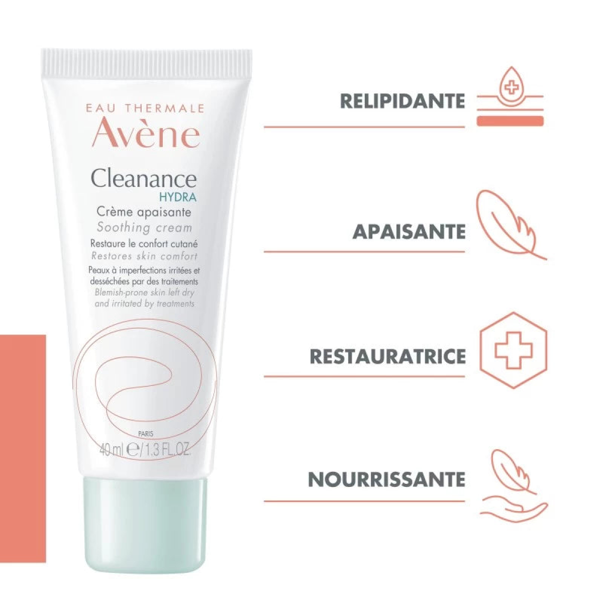 AVENE CLEANANCE HYDRA CREME APAISANTE 40 ML – Image 2