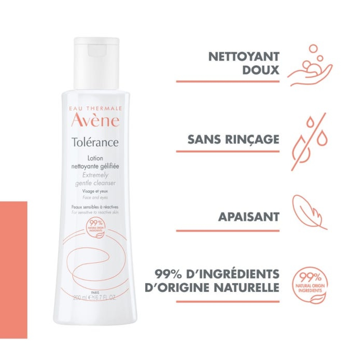 AVENE TOLERANCE LOTION NETTOYANTE GELIFIEE 200ml – Image 2