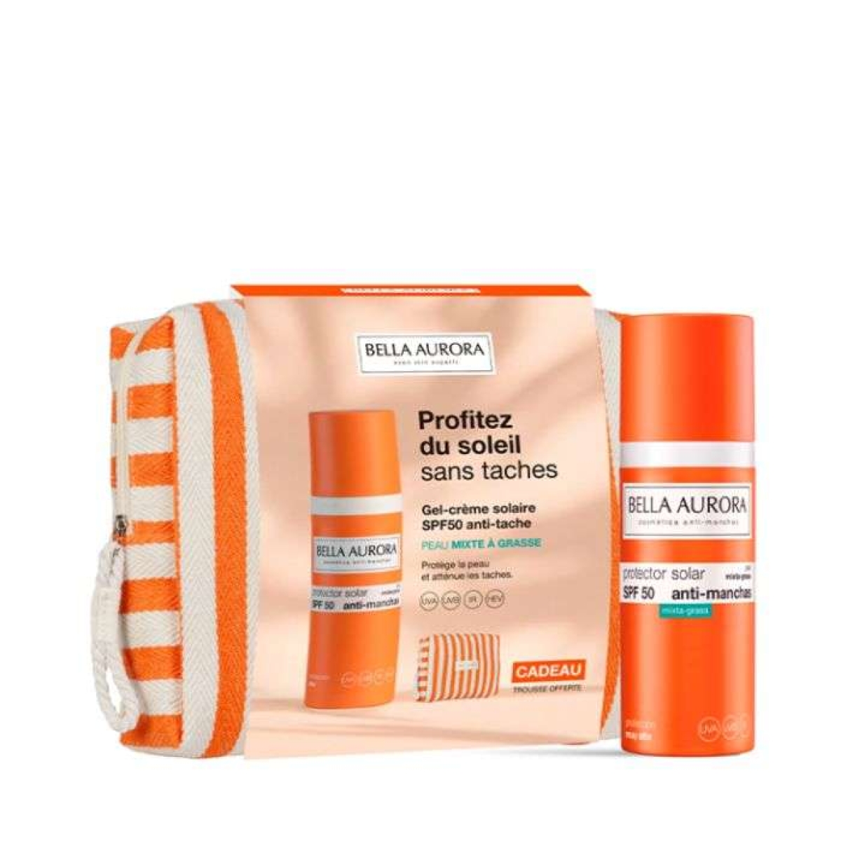 BELLA AURORA ECRAN DEPIGM SPF50 PEAU MIXTE A GRASSE + TROUSSE OFFERTE – Image 1