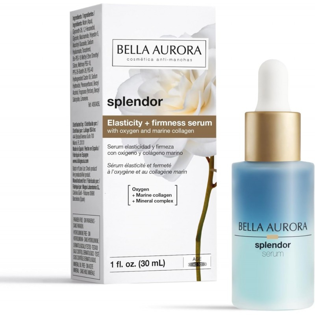 BELLA AURORA SPLENDOR SERUM ELASTICITE + FERMETE 30 ML – Image 1