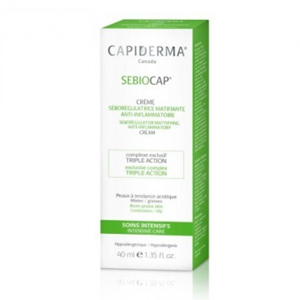 CAPIDERMA SEBIOCAP CREME VISAGE POUR PEAUX A TENDANCE ACNEIQUE 40 ML