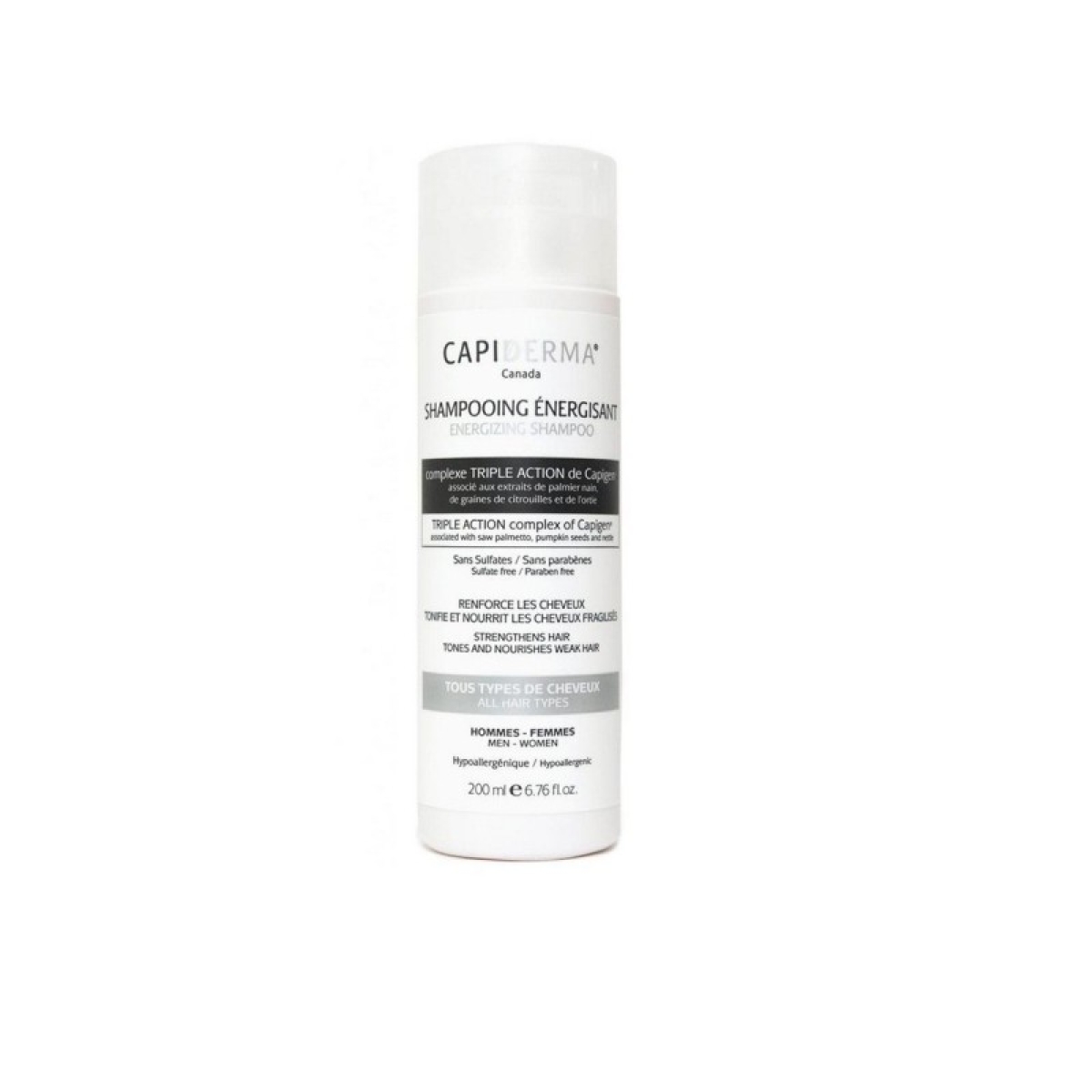 CAPIDERMA ENERGISANT SHAMPOOING 200 ML – Image 1