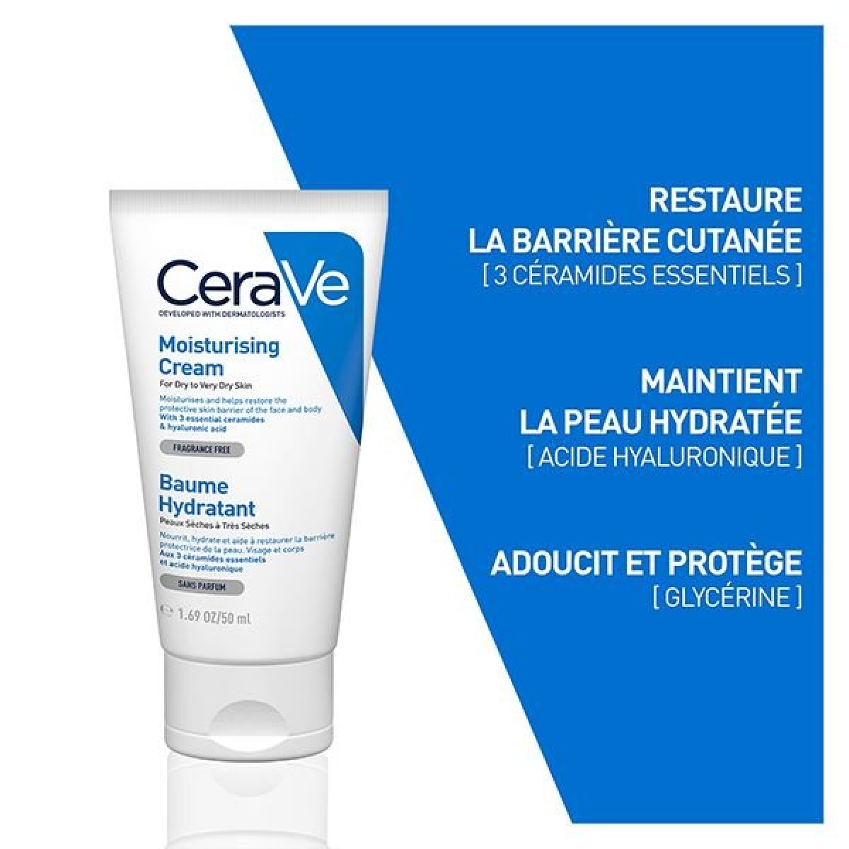 CERAVE BAUME HYDRATANT NOURRISSANT PEAU SÈCHE À TRÈS SÈCHE | 50ML – Image 2