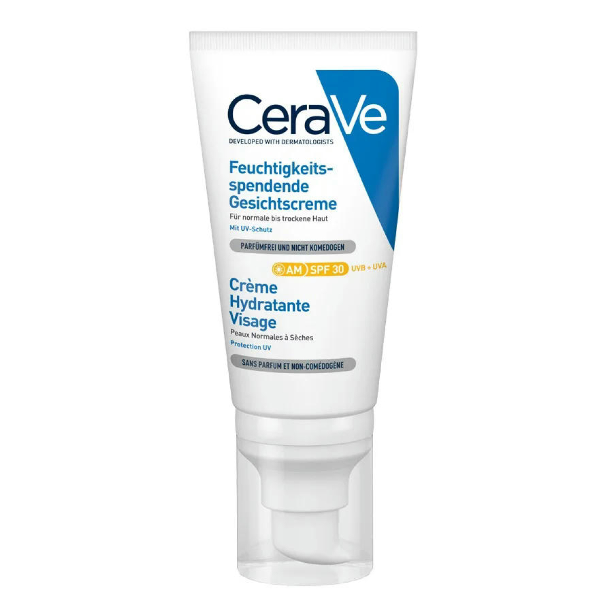 CERAVE CREME HYDRATANTE VISAGE SPF30 PEAUX NORMALES A SECHES 52ML – Image 1
