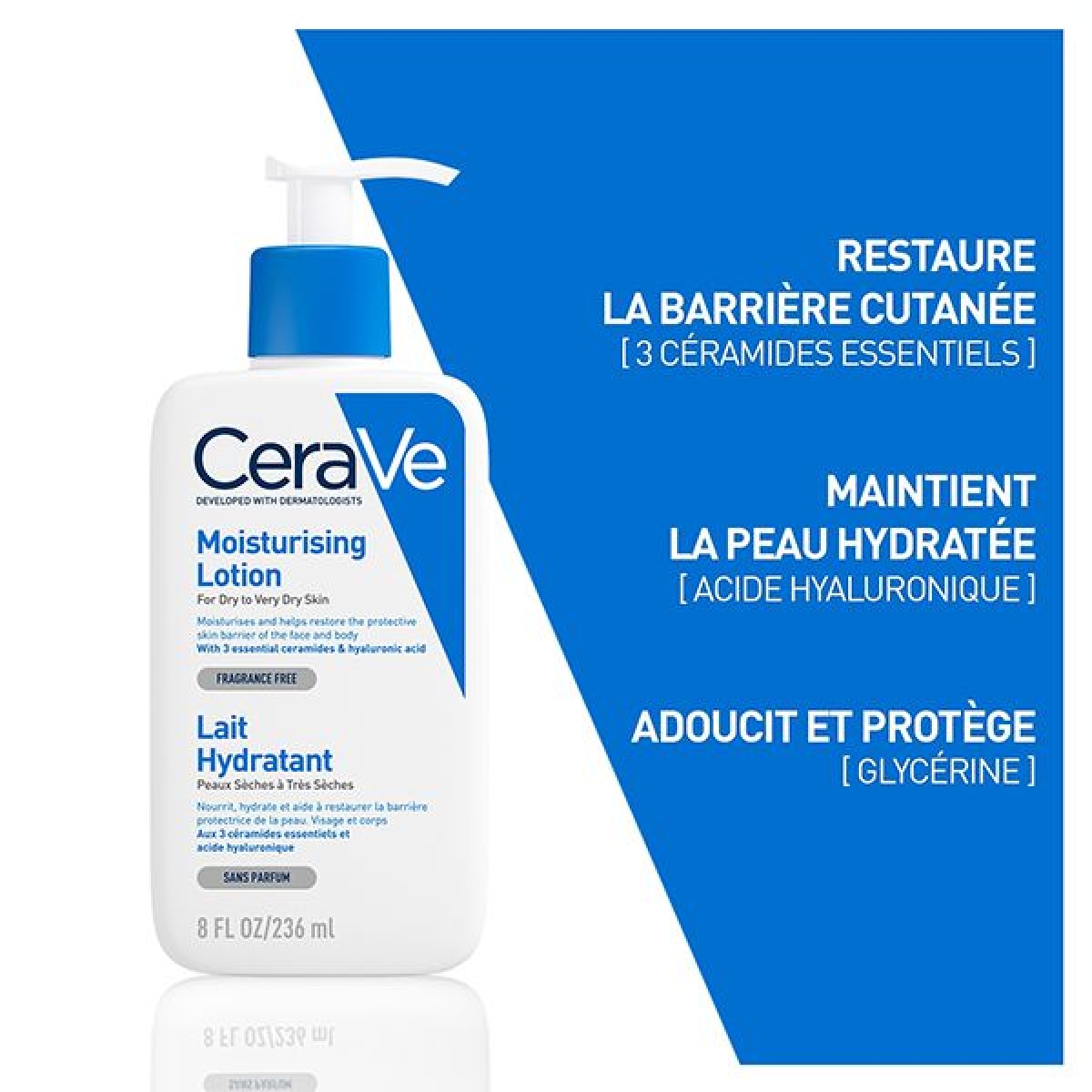 CERAVE LAIT HYDRATANT LÉGER PEAU SÈCHE À TRÈS SÈCHE | 236ML – Image 2