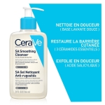 CERAVE SA GEL NETTOYANT ANTI-RUGOSITÉS PEAU SÈCHE ET RUGUEUSE | 236ML – Image 2