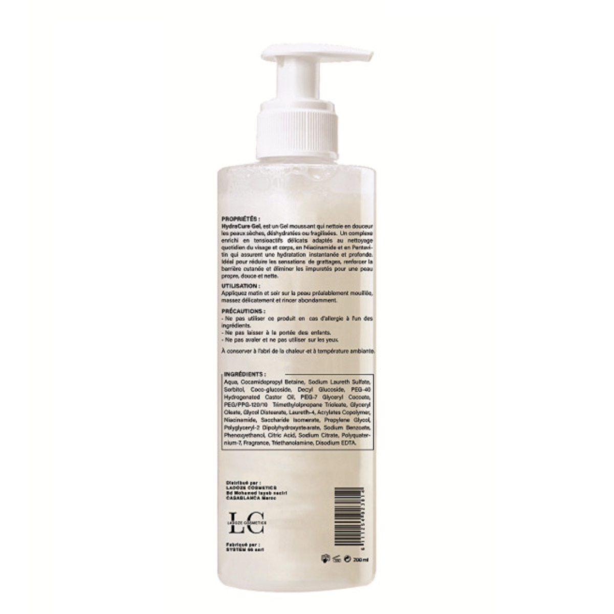 CURASKIN HYDRACURE GEL NETTOYANT SURGRAS 400ML – Image 2