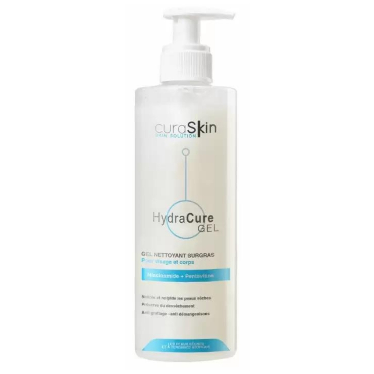 CURASKIN HYDRACURE GEL NETTOYANT SURGRAS 400ML – Image 1