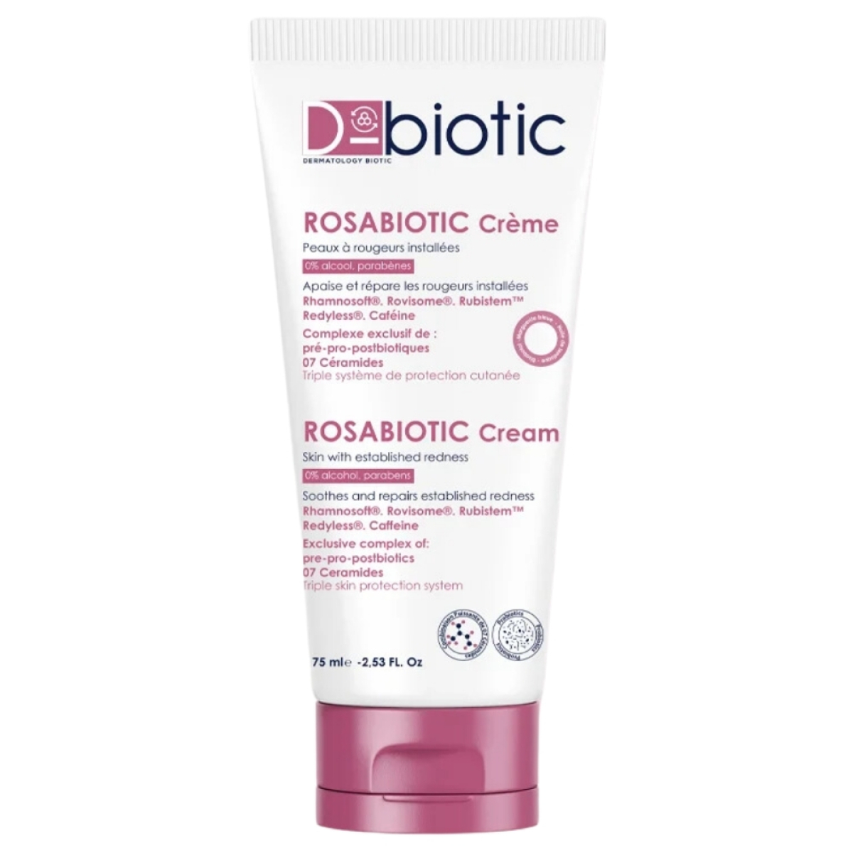 D BIOTIC ROSABIOTIC CREME PEAUX A ROUGEURS INSTALLES 75 ML – Image 1