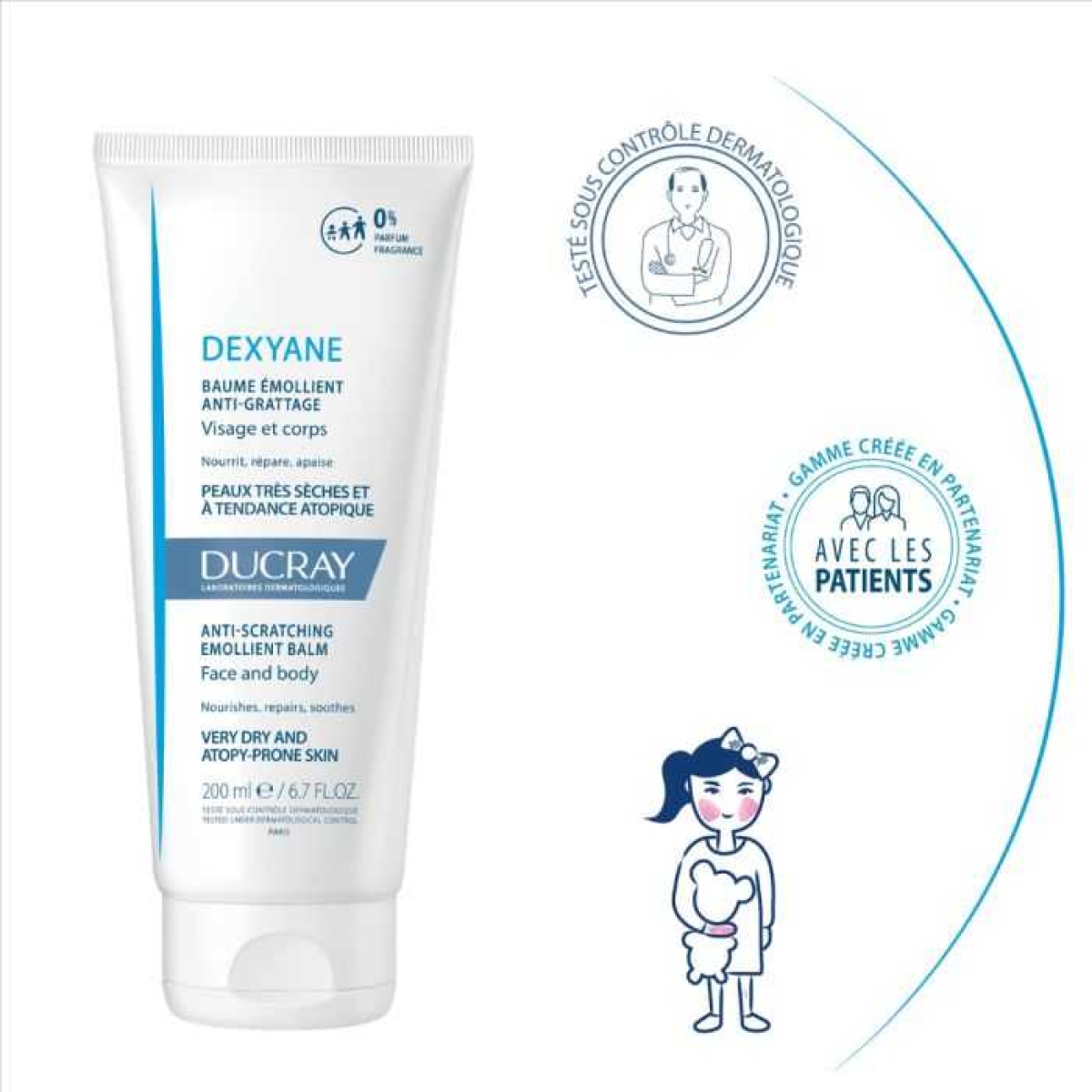 DUCRAY DEXYANE BAUME EMOLLIENT ANTI GRATTAGE 200 ML – Image 3