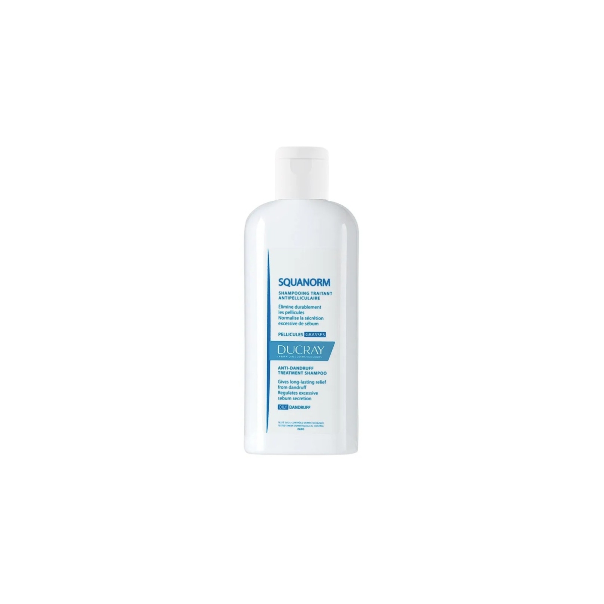 DUCRAY SQUANORM SHAMPOOING PELLICULES GRASSES 200ML – Image 1