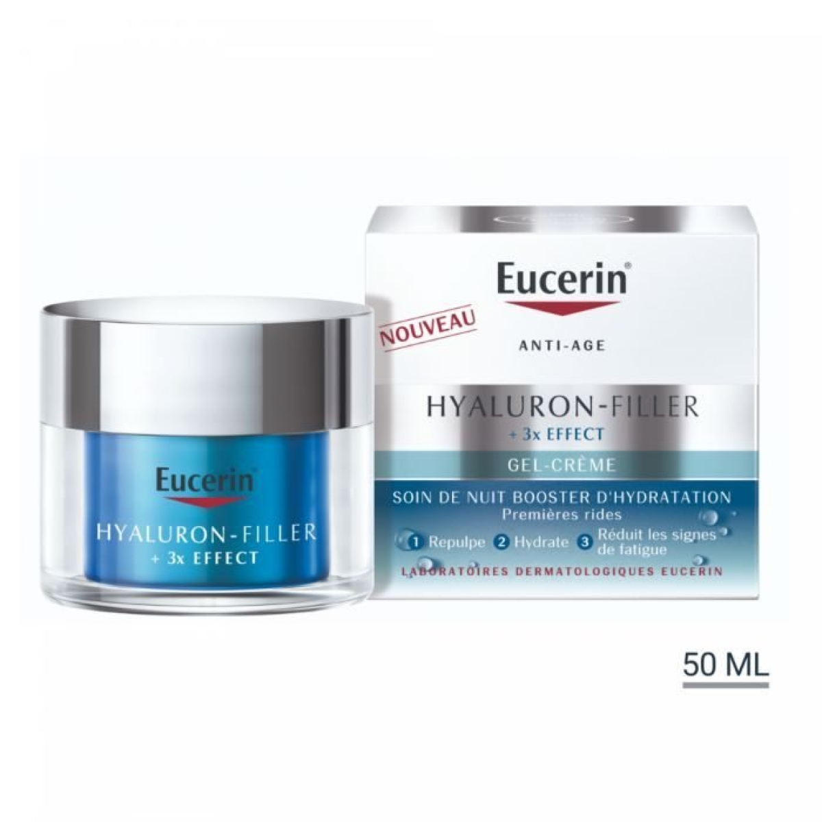 EUCERIN HYALURON FILLER * 3 EFFECT 50 ML GEL CREME – Image 1