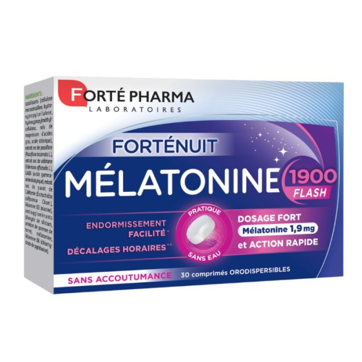 FORTE PHARMA FORTE NUIT MELATONINE 1900 FLASH 30 COMPRIMES – Image 1