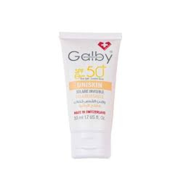GALBY UNISKIN CREME SOLAIRE INVISIBLE ECLAIRCISSANTE SPF50+ 50 ML